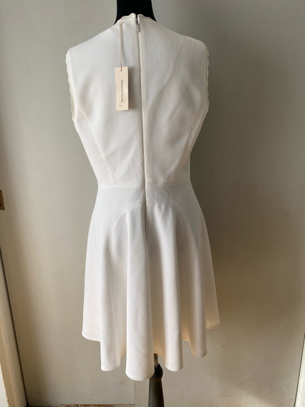 Rebecca Taylor White Sleeveless Fit-and-Flare Mini Dress - Picture 2 of 6